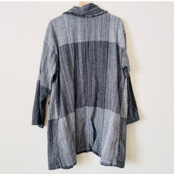 Eileen Fisher Colorblock Shawl Collar Jacket - Picture 5 of 6